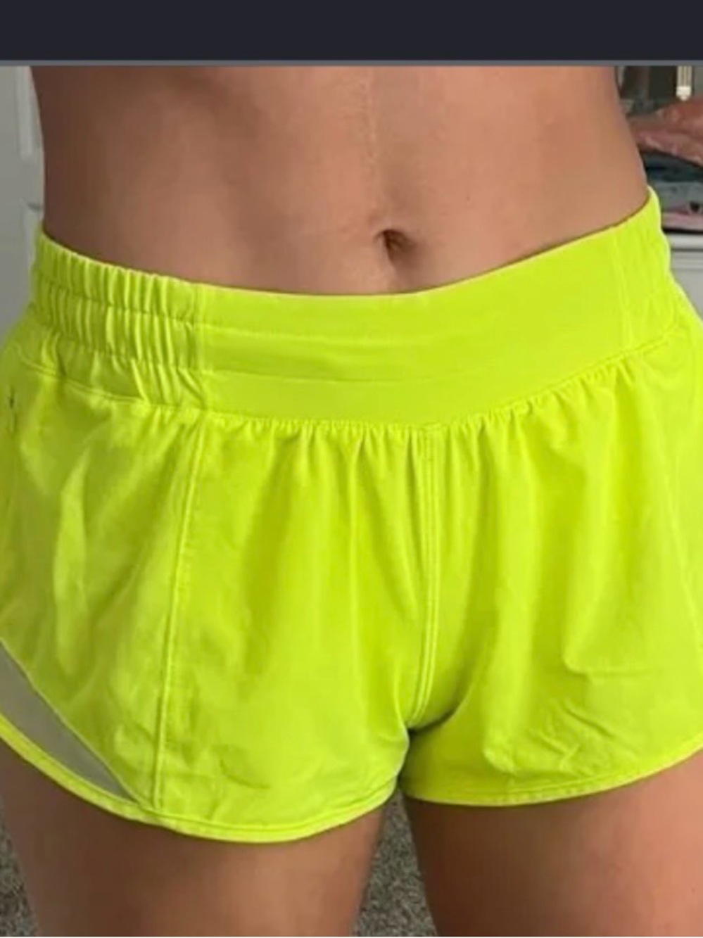 lululemon athletica Neon Lime Women's Running Shorts